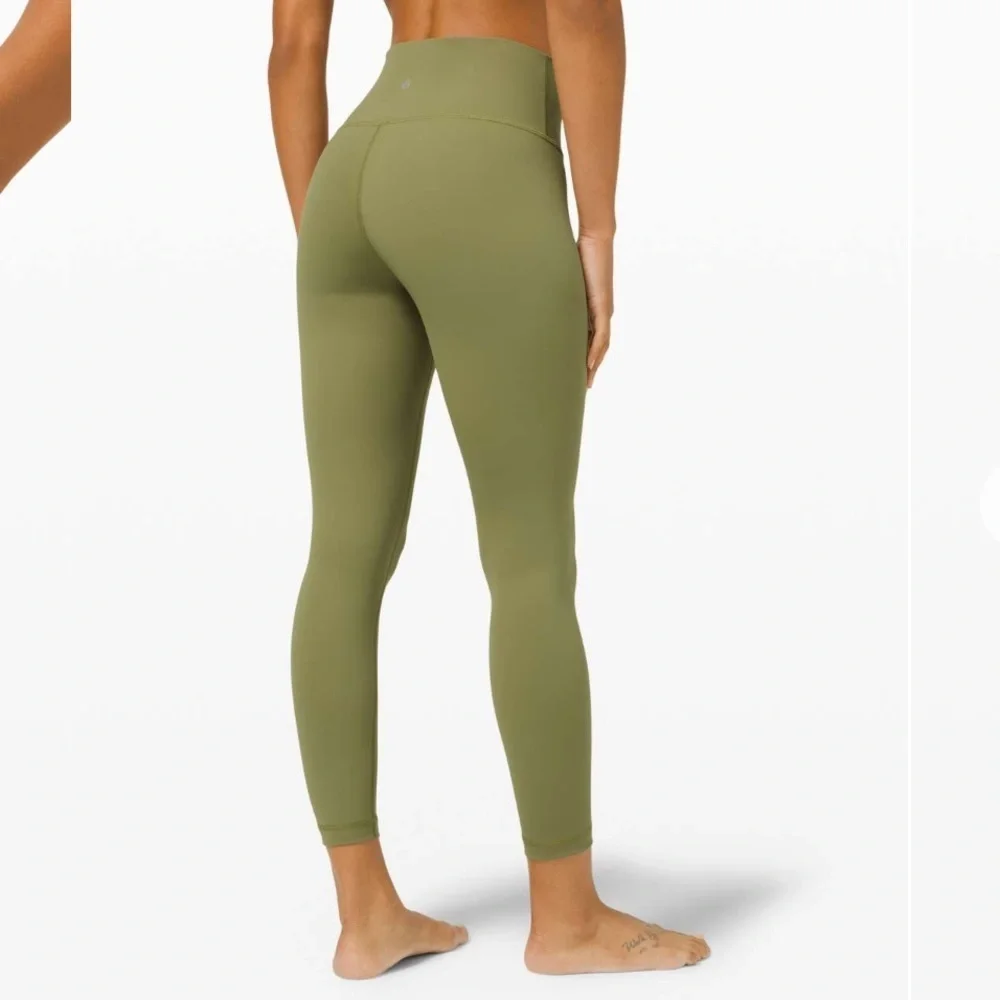 Lululemon Wunder Under High-Rise 28” Full-On Luxtreme Bronze Green Size 6 80
